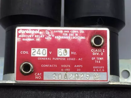  DURAKOOL 30A2029 RELAY 30A & 6-480V 