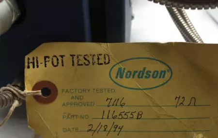 Nordson 116555B Hot Melt Glue Controller W/MAC Valve & Cable 