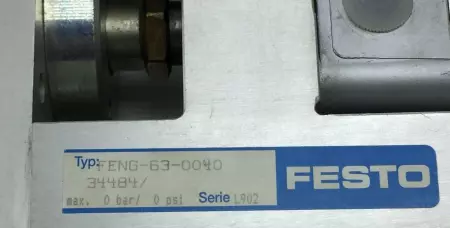 Festo FENG-63-0040 Guide Unit W/Festo DNC-63-40-PPV-A Pneumatic Cylinder 