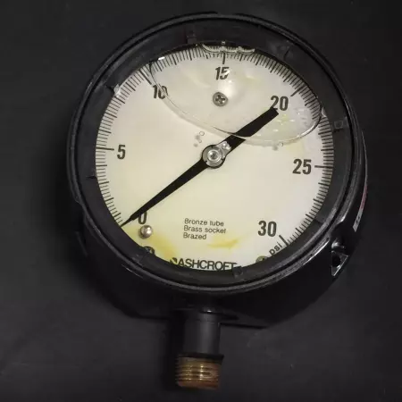 ASHCROFT 45-1279-ASL-04L-30 PRESSURE GAUGE 0-30 PSI 