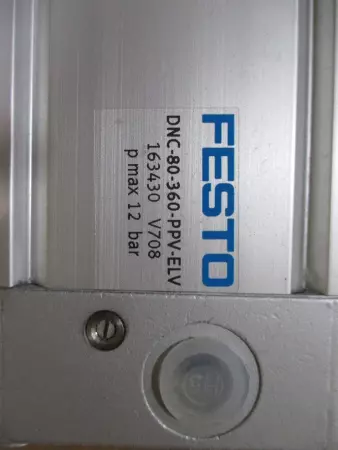  Festo DNC-80-360-PPV-ELV Air Cylinder 250Psi 80mm Bore 360mm Stroke 