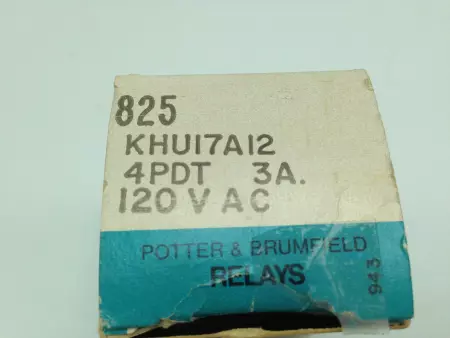 NEW Potter & Brumfield KHU17A12 Relay, 14-Pin, 3Amp, 120VAC 