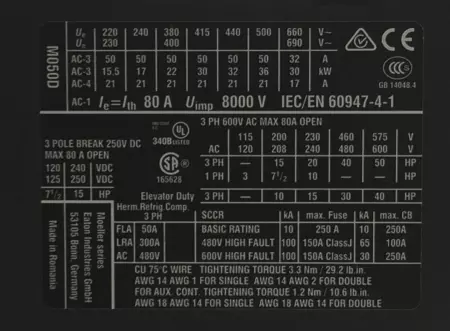   DILM50-XTCE050D CONTACTOR 