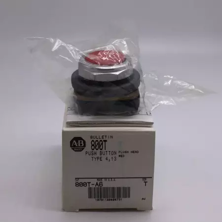 NEW Allen-Bradley 800T-A6 SER.T Red Pushbutton  Type 4, 13 