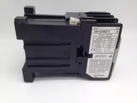 ALLEN BRADLEY 100-A24NZ243 Contactor, Open Type, 3-Pole, 24A, 24V DC Coil 