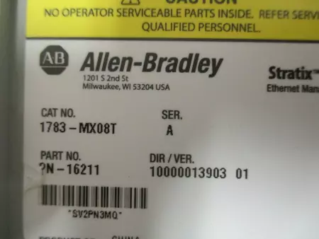 Allen Bradley 1783-MX08T Stratix 8000 Ethernet Expansion Module 