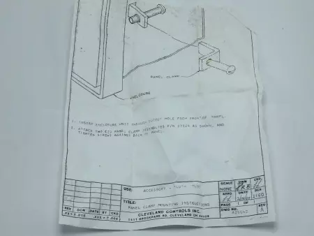 CLEVELAND CONTROLS 27324 ELECTRICAL PANEL CLAMP 