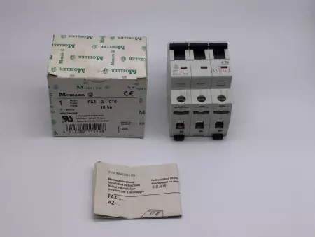 Moeller FAZ-3-C10 Circuit Breaker400V 10Amp 3-Pole 