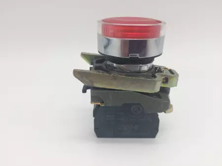  Telemecanique ZB4BW34 Red Pushbutton Light Module W/ZBV-6 Light Block 