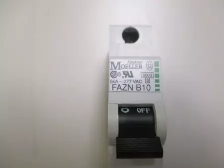  Moeller FAZN-B10 1-Pole Circuit Breaker 277VAC 10Amp 