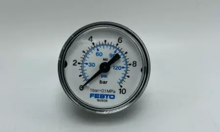  Festo MA-40-10-1/8-EN Pressure Gauge 0 to 10 Bar Dial Size 40mm PN# 162835 