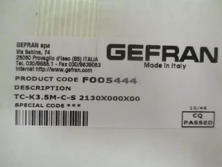 Gefran TC-K3.5M-C-S Load Cell, Range 3500Kg, F00544 