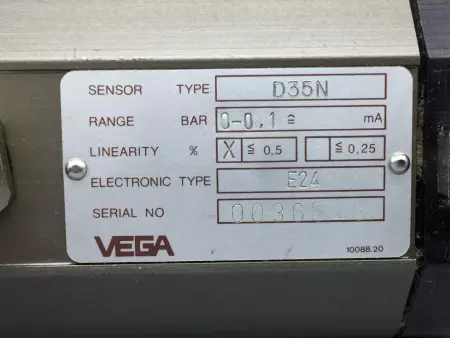  Vega D35N-0,1-E24 Pressure Transmitter 1-1/2