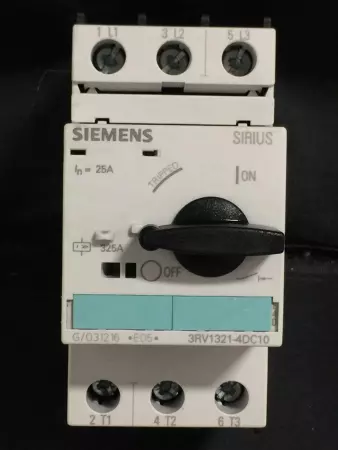  SIEMENS 3RV1321-4DC10 MOTOR CONTROLLER 25 AMP TESTED 