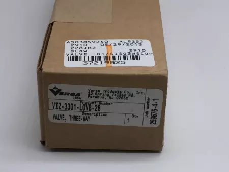NEW Versa VIZ-3301-LOVB-2B 3-Way Lock Out Valve 200VAC, 1/4 NPT 