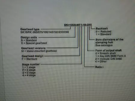 Alpha SP 100-MF2-40-141 Gear Box, Ratio 40:1 