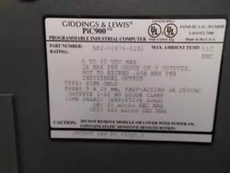 Giddings & Lewis 502-XXXX PIC 900  Output Module 