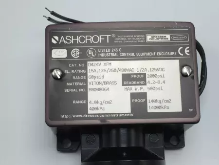 Ashcroft D424VXFM60PSID Differential Pressure Switch 