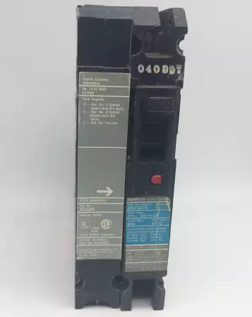  Siemens ED41B070 Type ED4 Circuit Breaker, 70Amp W/ Auxiliary Switch A01ED62 