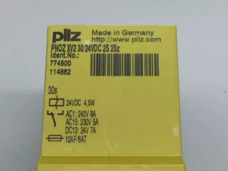  PILZ 774500 PNOZ XV2 SAFETY RELAY 24VDC 