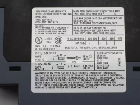 Siemens 3RA6120-1AB32 Sirius Motor Starter 