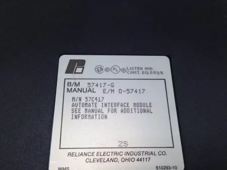  Reliance Electric 57C417 Automate Interface Module TESTED 