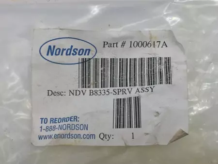 NORDSON 1000617 NDV B8335 SPRING PRESSURE RELIEF VALVE ASSEMBLY 