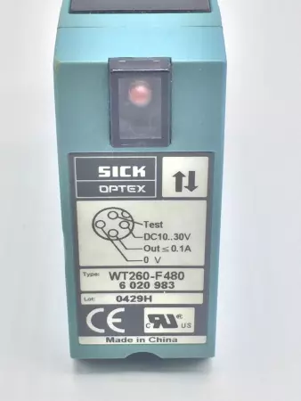  SICK WTF260-F480 TESTED PHOTOELECTRIC PROXIMITY SENSOR 10-30VDC PN# 6020983 