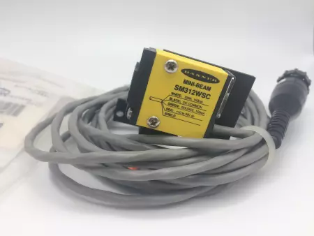 NEW Banner SM312WSC Mini-Beam Photoelectric Sensor TESTED EXCELLENT 