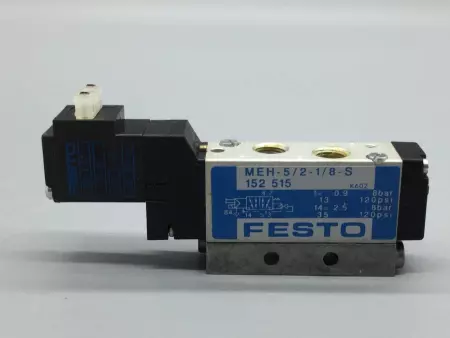 Festo MEH-5/2-1/8-S Solenoid Valve 120Psi  152515 