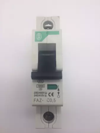  Moeller Electric FAZ-C0,5 1-Pole Circuit Breaker 0.5 Amp  230/400V 