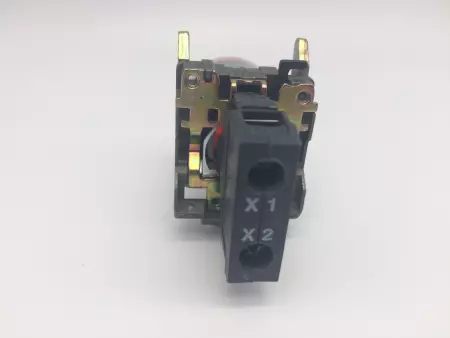  Telemecanique ZB4BW34 Red Pushbutton Light Module W/ZBV-6 Light Block 