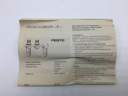 NEW Festo LFR-1-D-O-MAXI Filter Regulator PN# 162693 