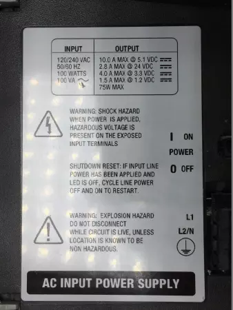 Allen-Bradley 1756-PA72 SER.C Power Supply W/1756-A13 Slot Chassis 