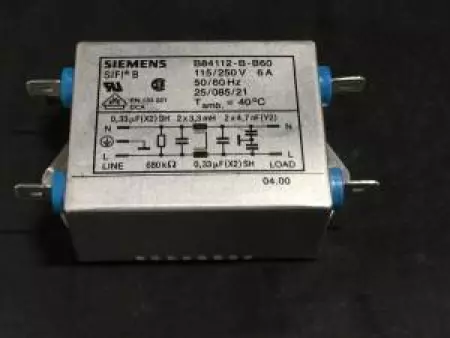  Siemens B84112-B-B60 SER. B Filter Power Line 115/250V 6Amp 