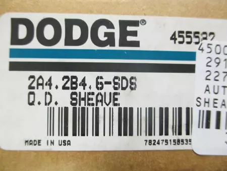 NEW Dodge 2A4.2B4.6-SDS QD Sheave 2