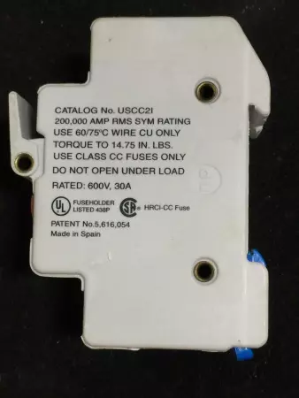  Gould USCC2I Ultrasafe™ Fuse Holder 30Amp  600VAC Class CC Fuses 