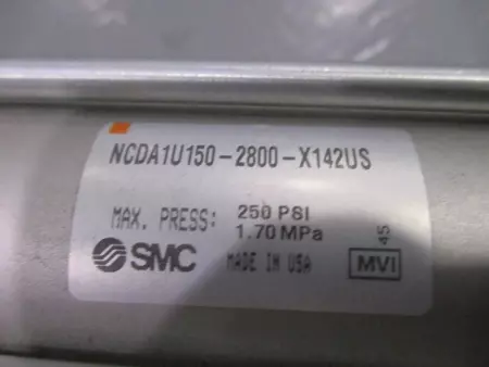 SMC PN. NCDA1U150-2800-X142US Pneumatic Cylinder, Max Press 250 Psi (TESTED) 