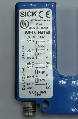  SICK WF15-B4150 FORK SENSOR (TESTED) 