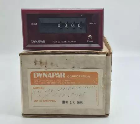 NEW Dynapar RA1-304-LPA-BB1A-R100 RA1-3 Rate Indicator, 115VAC/6VA 