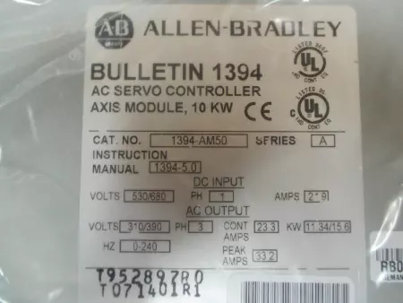 Allen Bradley 1394-AM50 SER. A AC Servo Controller 10kW 