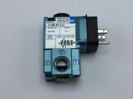 MAC VALVES 113B-871JJ SOLENOID VALVE 24VDC 17.1W 150PSI 