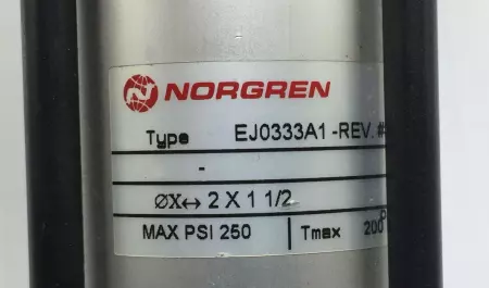 NEW NORGREN EJ0333A1 PNEUMATIC CYLINDER 2IN BORE 1-1/2IN STROKE 250PSI 