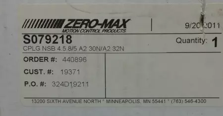 Zero-Max CPLG NSB 4.5.8/5 A2 30N/A2 32N CD Coupling 32mm Bore 