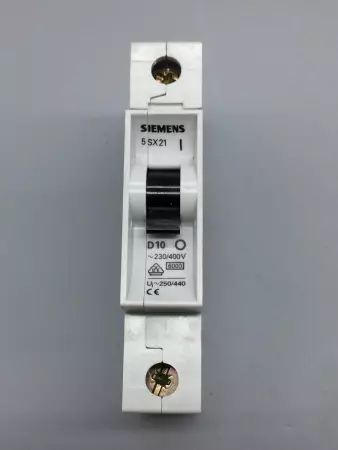 Siemens 5SX21-D10 1-Pole Circuit Breaker 