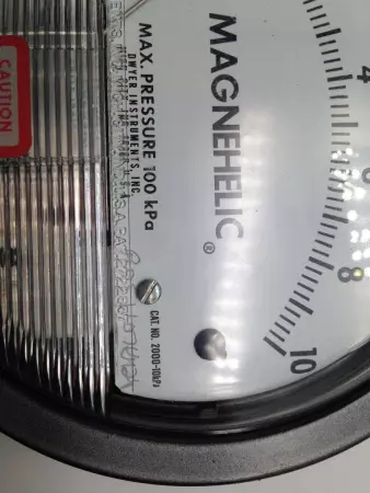 DWYER 2000-10KPA DWYER MAGNEHELIC PRESSURE GAUGE 0 TO 10 KILOPASCAL, PN# 2000-10KPA 