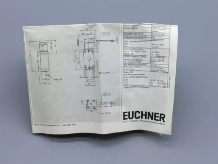 NEW EUCHNER NZ2VZ-528EL060 SAFETY SWITCH  045801 