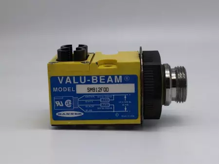  BANNER SM912FQD GLASS FIBER OPTIC 10-30VDC *TESTED* 