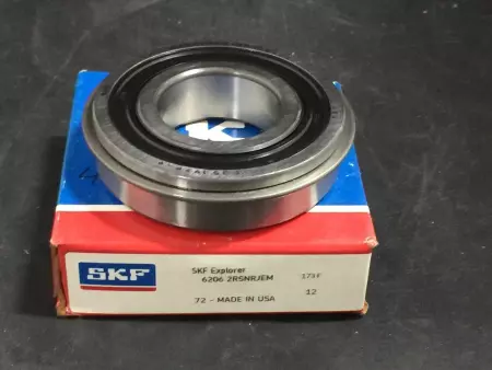 NEW SKF 6206-2RSNRJEM RADIAL DEEP GROOVE BALL BEARING 30MM BORE DIAMETER 