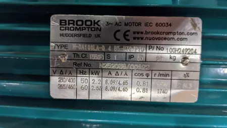 Brook Crompton H-DA100LA-D 4 AC Motor 2.53kW 